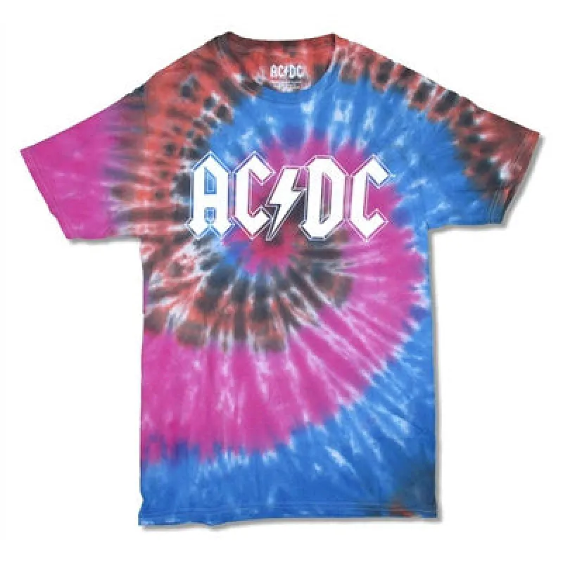 White Logo On Burst Tie Dye Tee Tie Dye T-shirt sold by Rockabilia