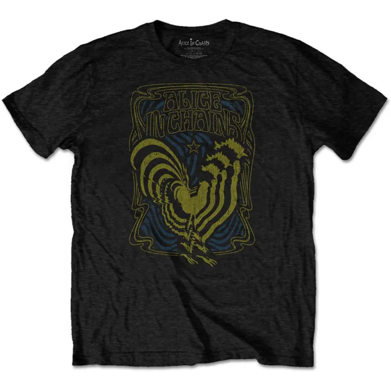 Psychedelic Rooster Slim Fit T-shirt sold by Rockabilia