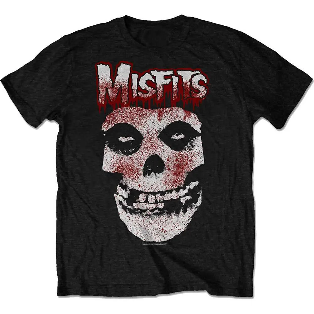 Blood Drip Skull Slim Fit T-shirt sold by Rockabilia