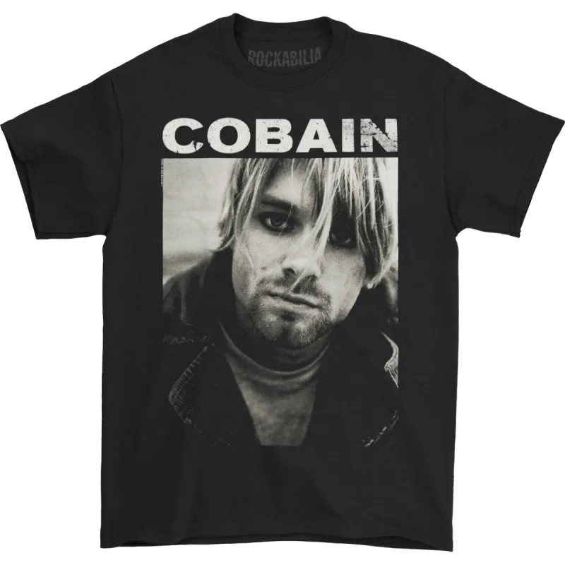 Kurt Cobain W/ Eyeliner Photo Reg Mens T T-shirt sold by Rockabilia