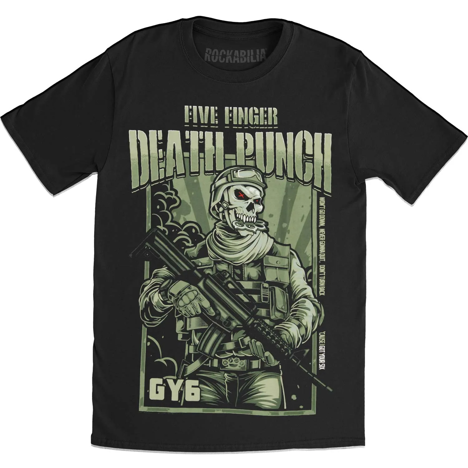 Five Finger Death Punch War Soldier Slim Fit T-shirt sold by Rockabilia