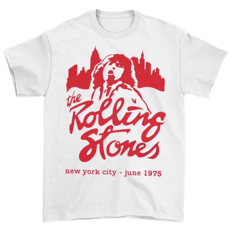 Mick Jagger June 1975 NYC T-shirt sold by Rockabilia