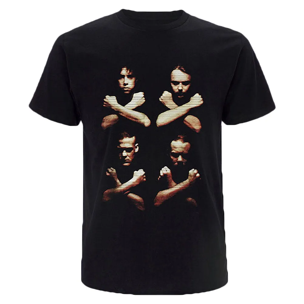 Birth Death Crossed Arms (Back Print) Slim Fit T-shirt sold by Rockabilia