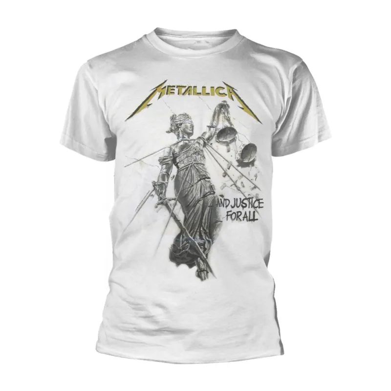 And Justice For All (white) T-shirt sold by Rockabilia
