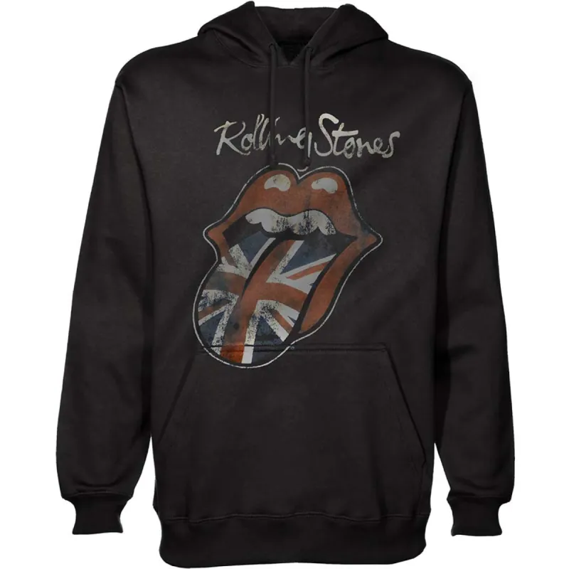 Union Jack Tongue Hooded Sweatshirt made by the Rolling Stones