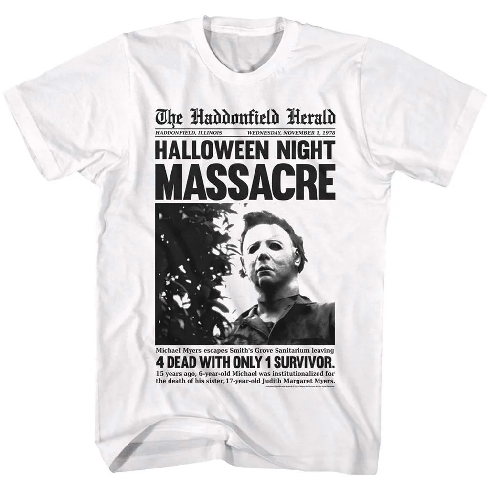 Haddonfield Herald T-shirt sold by Rockabilia