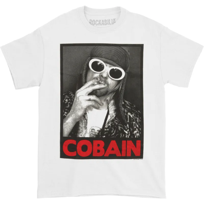 Kurt Cobain Smoking Box Photo Regular Mens T T-shirt sold by Rockabilia