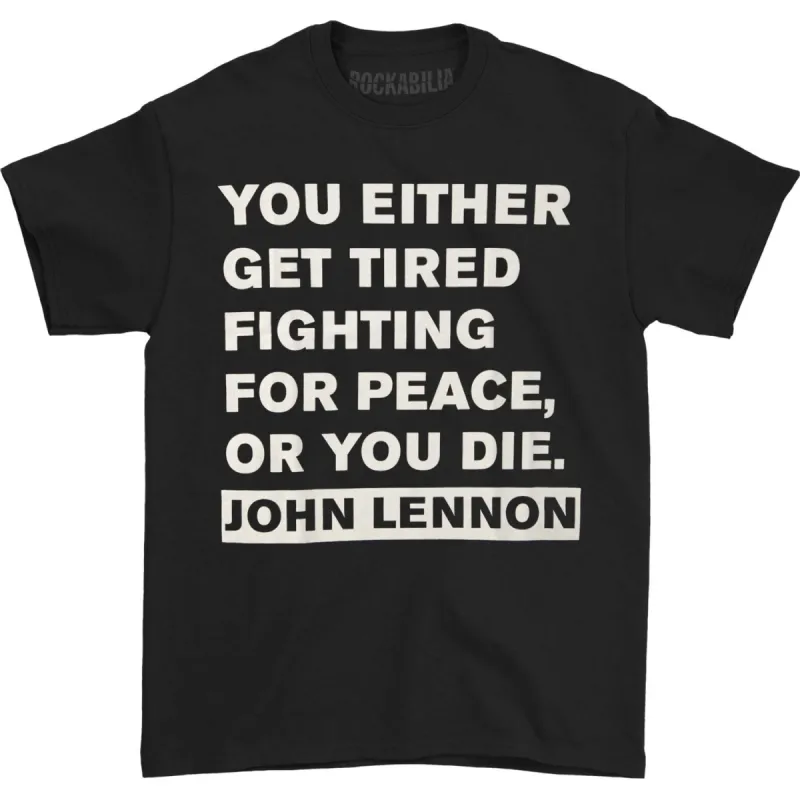 John Lennon Get Tired T-shirt sold by Rockabilia