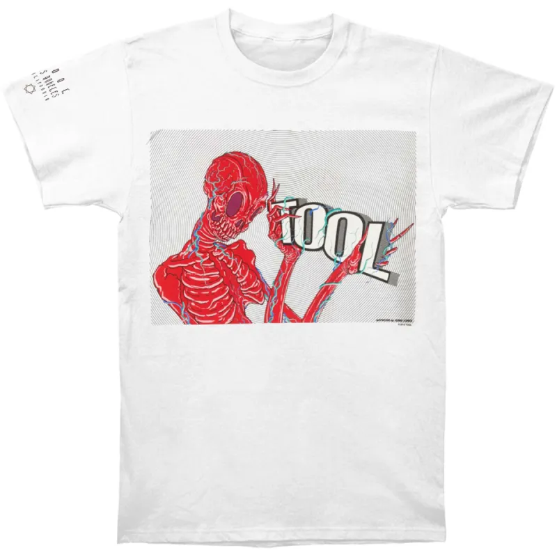 Skeleton Holding Logo Slim Fit T-shirt sold by Rockabilia