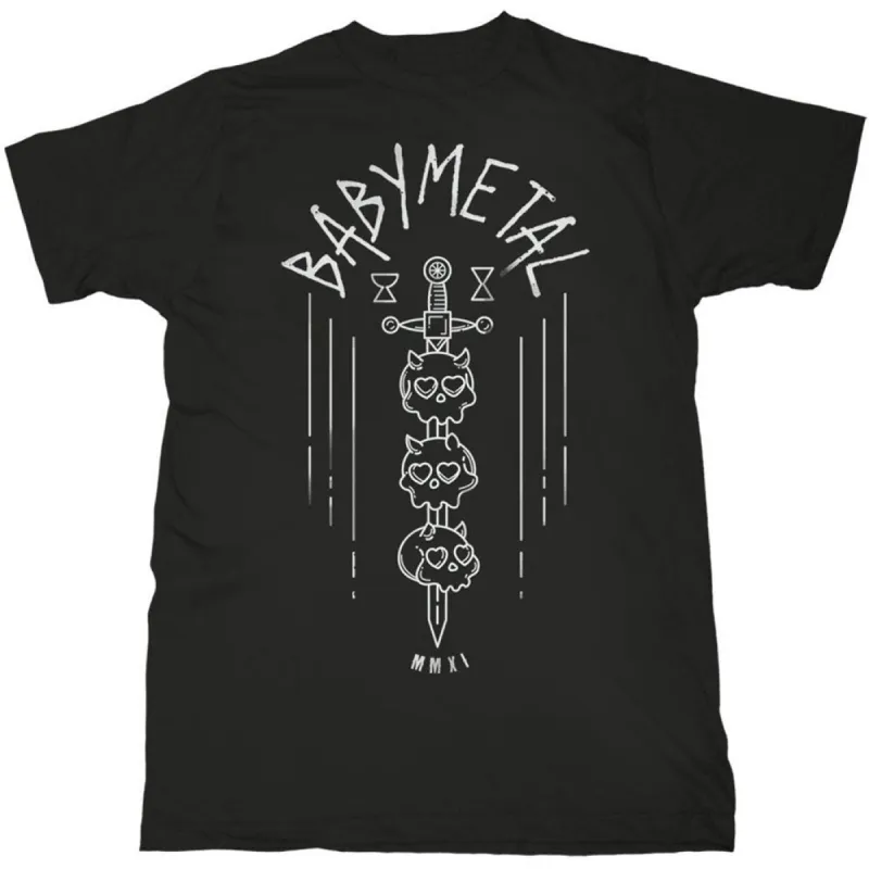 Skull Sword Slim Fit T-shirt sold by Rockabilia