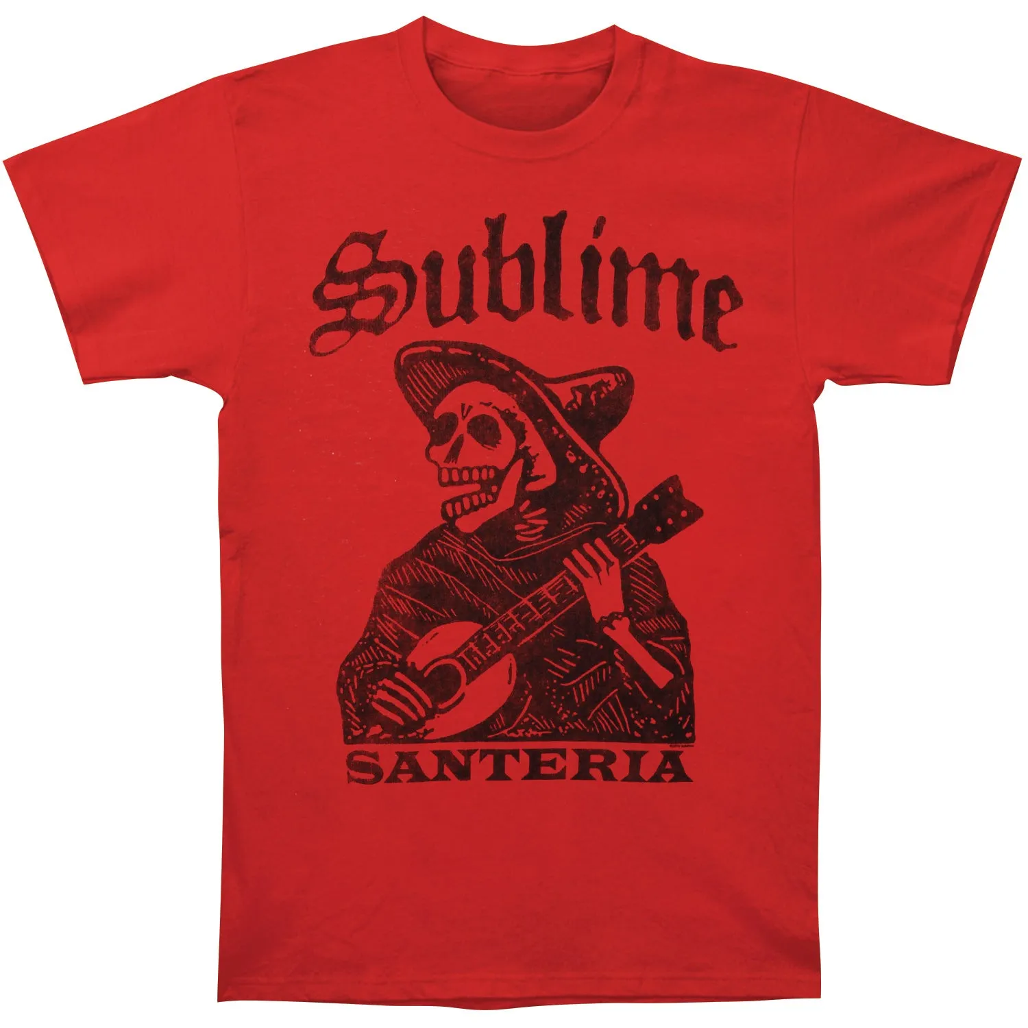 Santeria Skeleton Mens Soft T Slim Fit T-shirt sold by Rockabilia