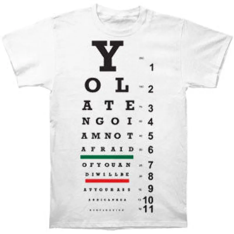 Eye Chart T-shirt sold by Rockabilia