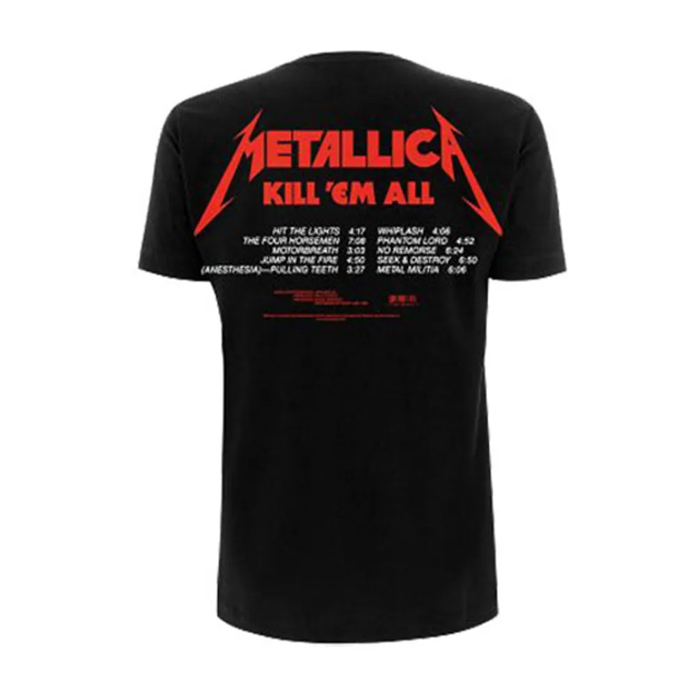 Kill 'Em All Tracks (Back Print) Slim Fit T-shirt sold by Rockabilia product image thumbnail 2