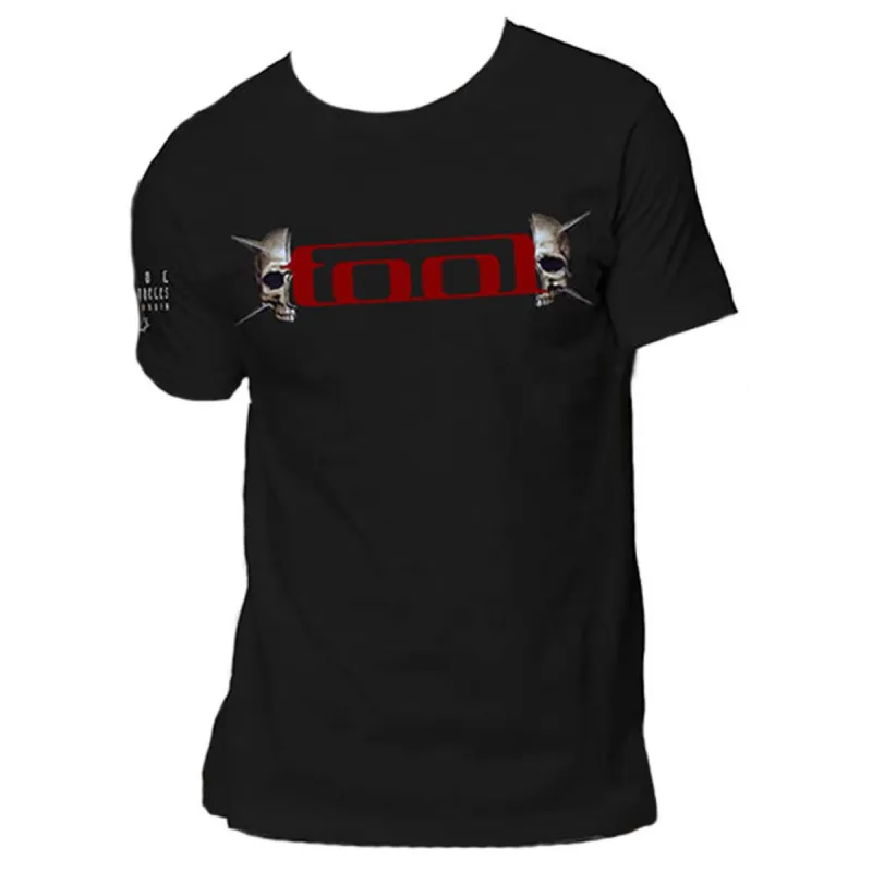 Skull Spikes (Back & Sleeve Print) T-shirt sold by Rockabilia
