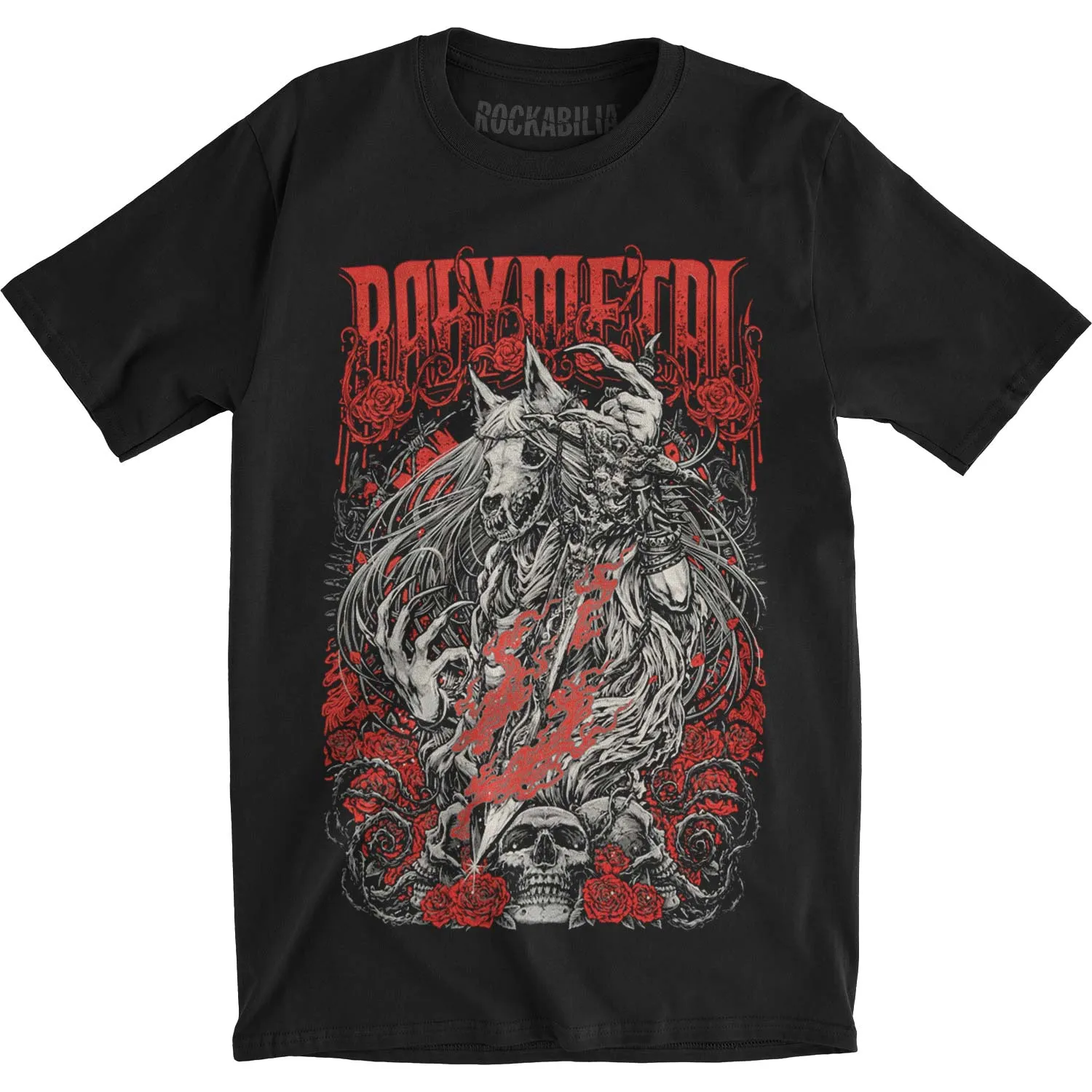 Rose Wolf Slim Fit T-shirt sold by Rockabilia