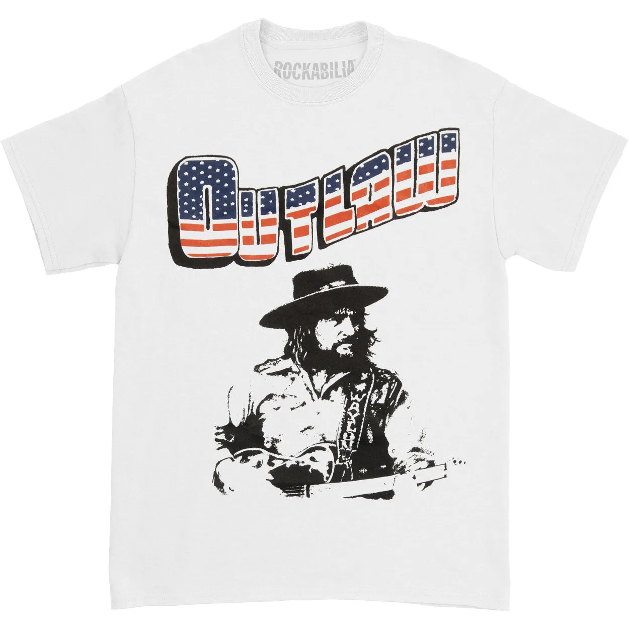Waylon Jennings New Outlaw T-shirt sold by Rockabilia