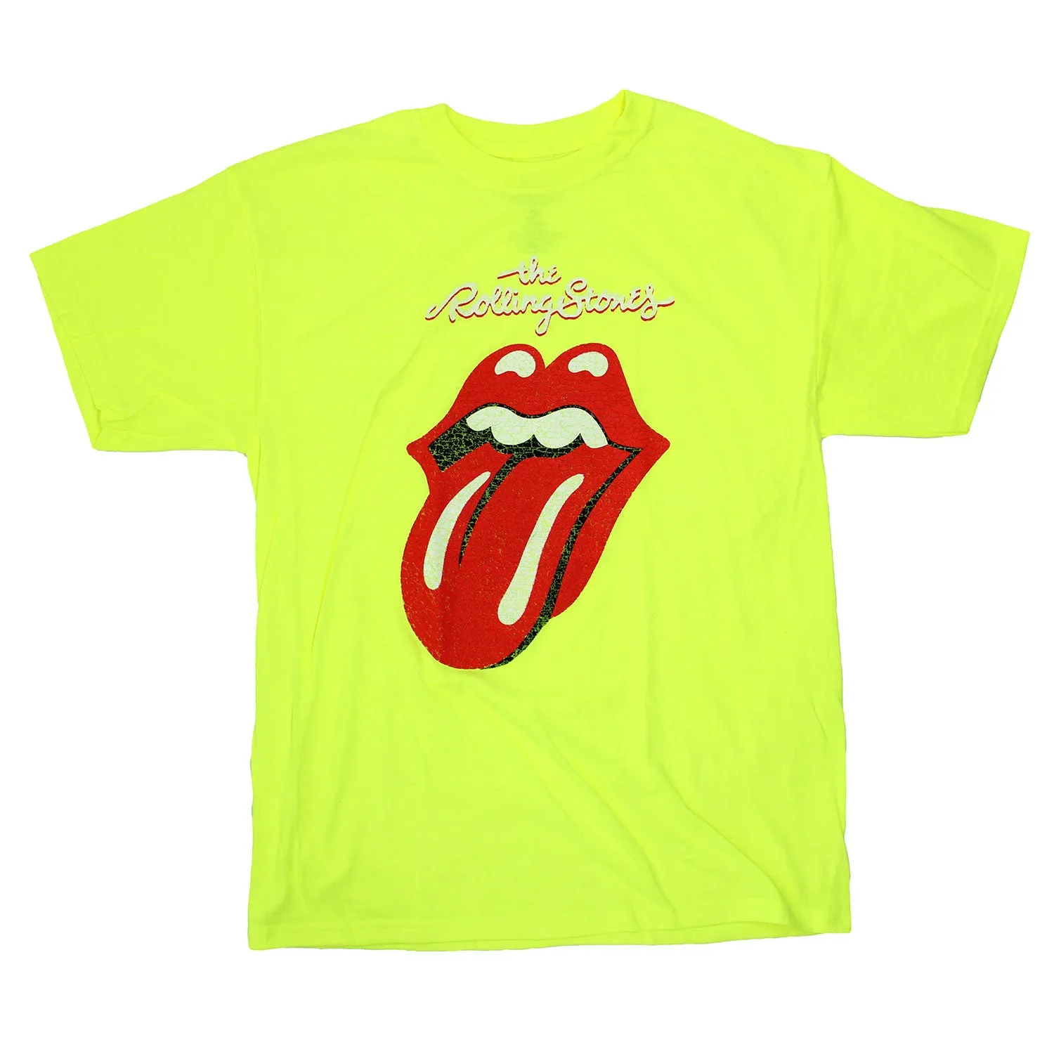 Cracked Logo & Tongue on Yellow Tee T-shirt sold by Rockabilia