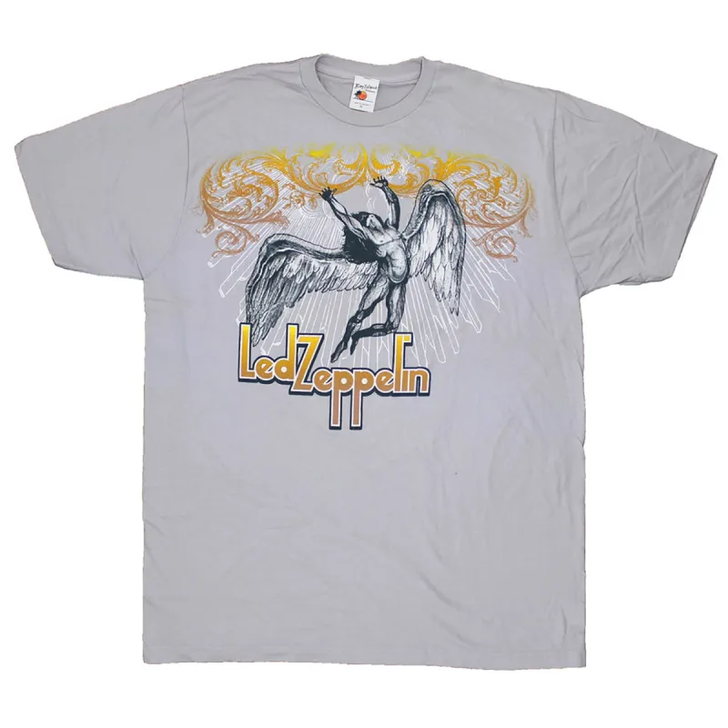 Swan Song Ornate on Platinum Gray Tee T-shirt sold by Rockabilia