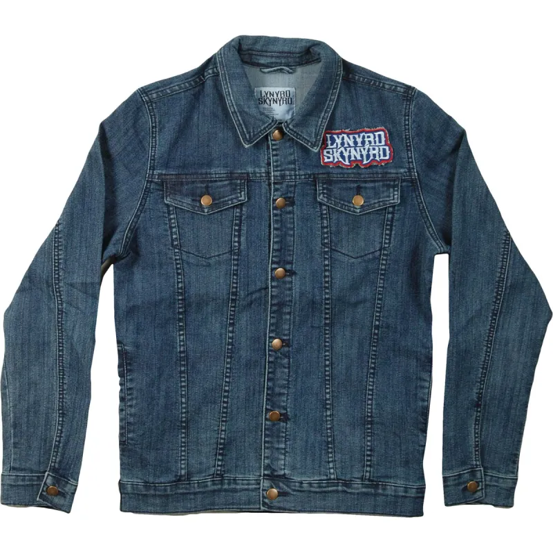 Biker Patch Denim Jacket Denim Jacket sold by Rockabilia