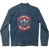 Biker Patch Denim Jacket Denim Jacket sold by Rockabilia