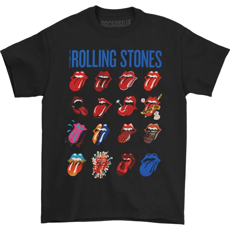 The Rolling Stones Logo Evolution Blue And Lonesome Tee T-shirt sold by Rockabilia