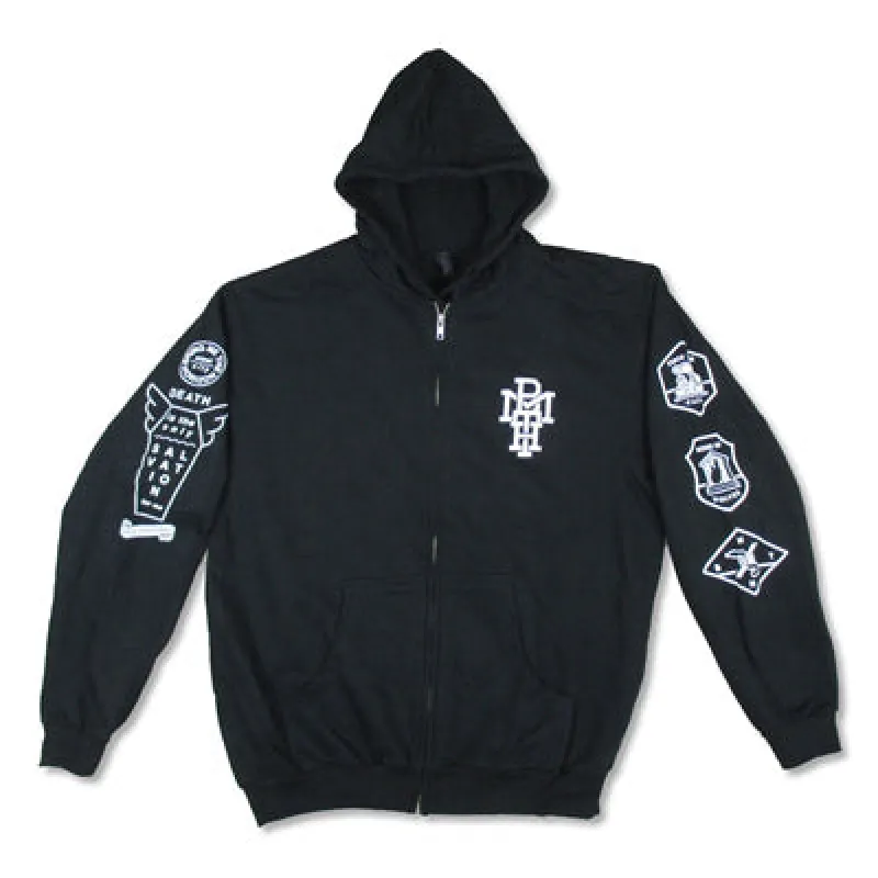 Pocket Logo Zip Up Hooded Fleece Zippered Hooded Sweatshirt sold by Rockabilia