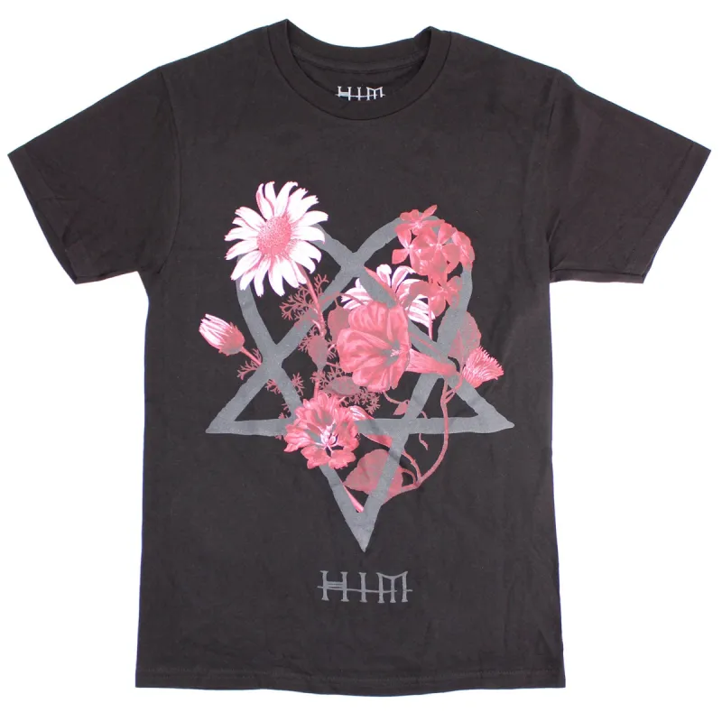 Floral Heartagram Art & Logo T-shirt sold by Rockabilia