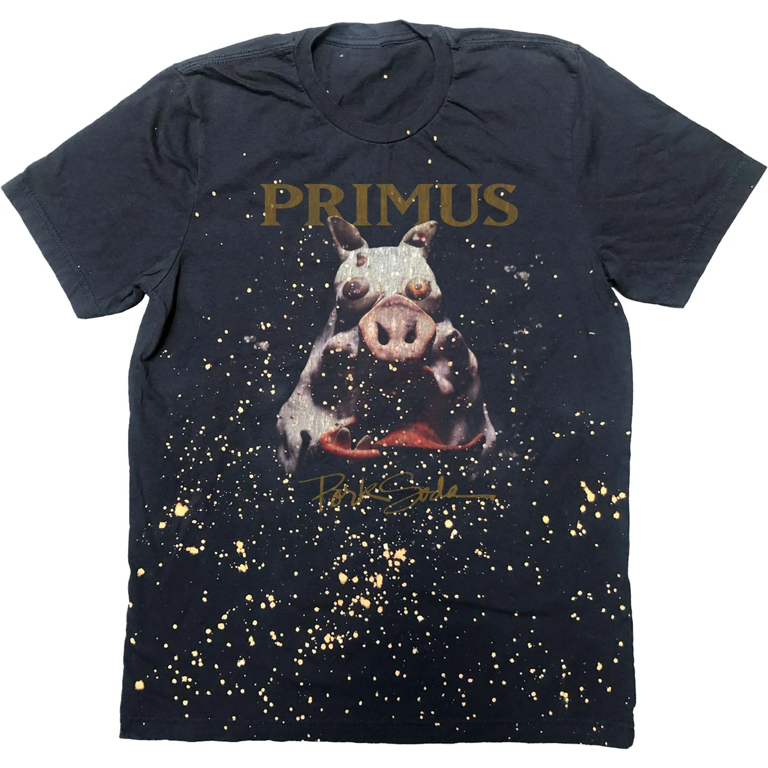 Pork Soda Custom Bleach Splatter (Rockabilia Exclusive) Tie Dye T-shirt sold by Rockabilia