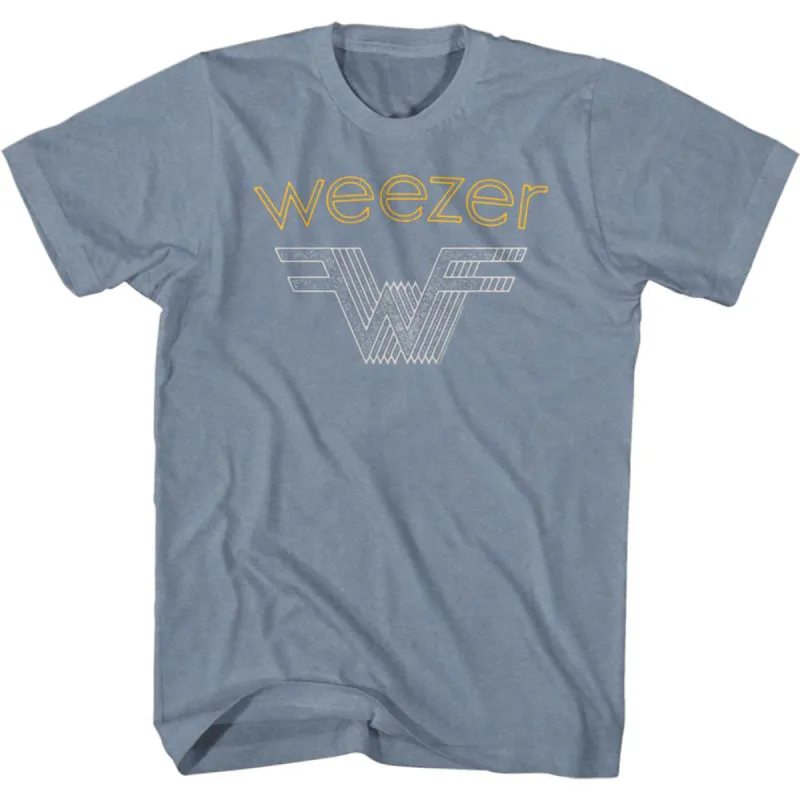 Stacked Weezer T-shirt sold by Rockabilia