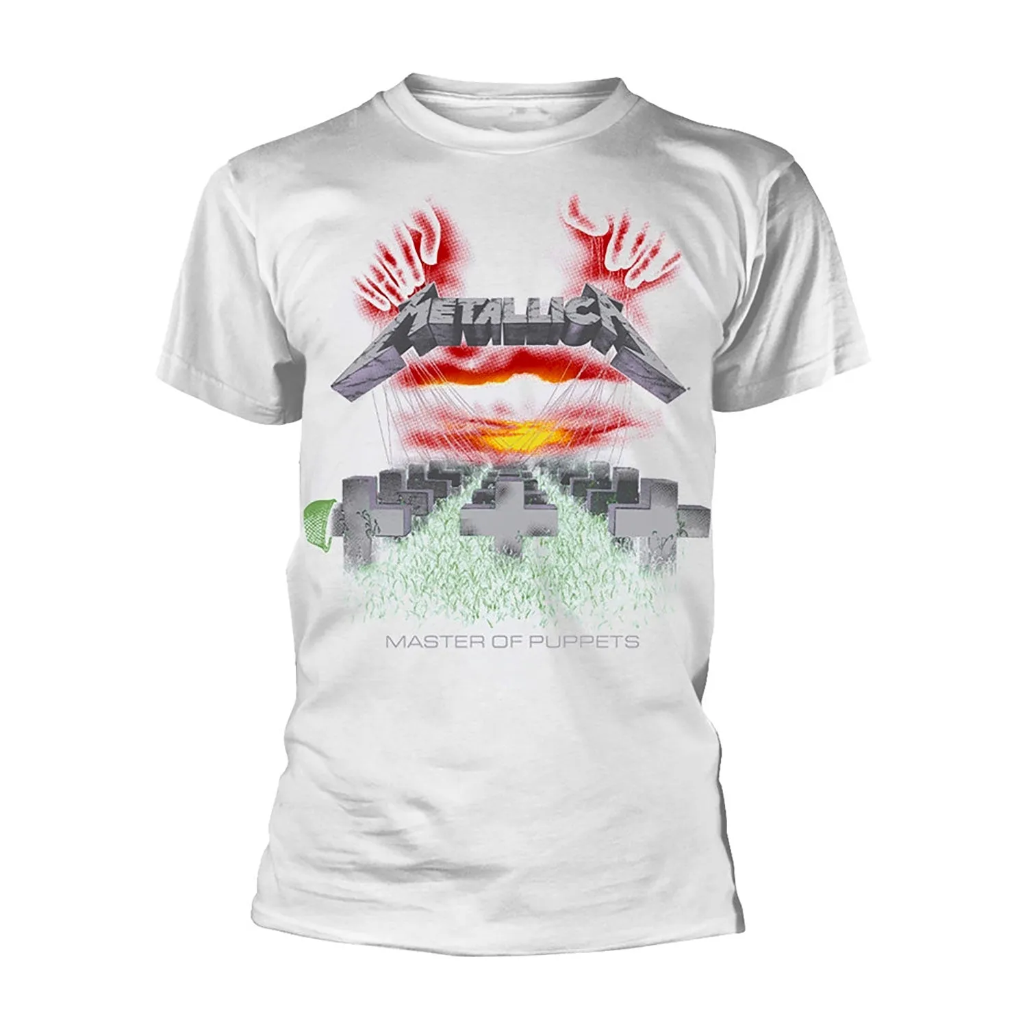 Master Of Puppets (white) T-shirt sold by Rockabilia