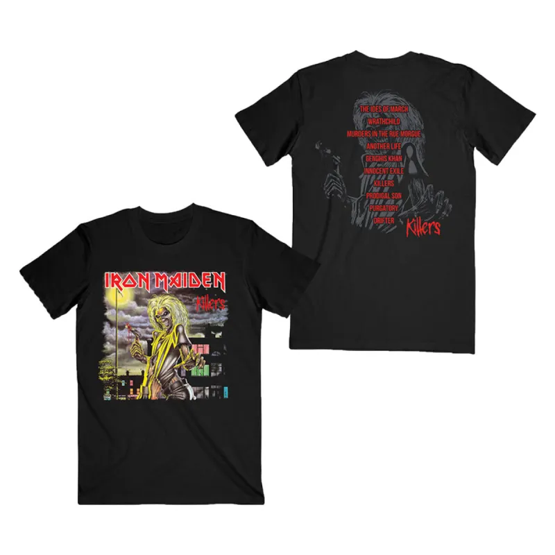 Killers V.2. Album Track list (Back Print) Slim Fit T-shirt sold by Rockabilia