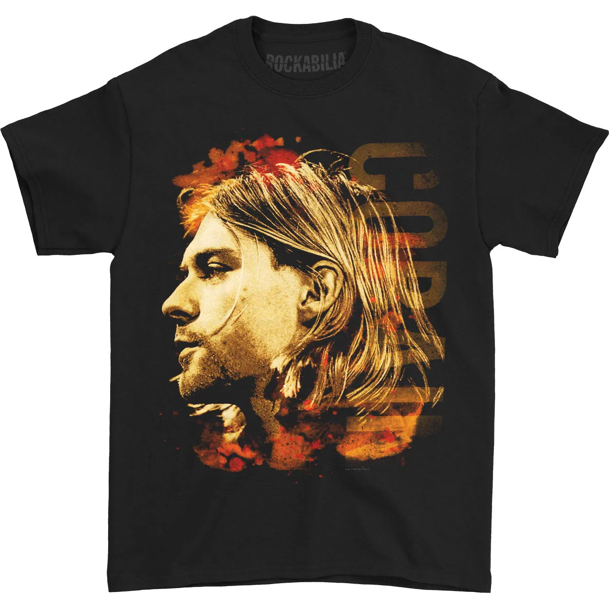 Kurt Cobain Colored Side View Regular Mens T T-shirt sold by Rockabilia