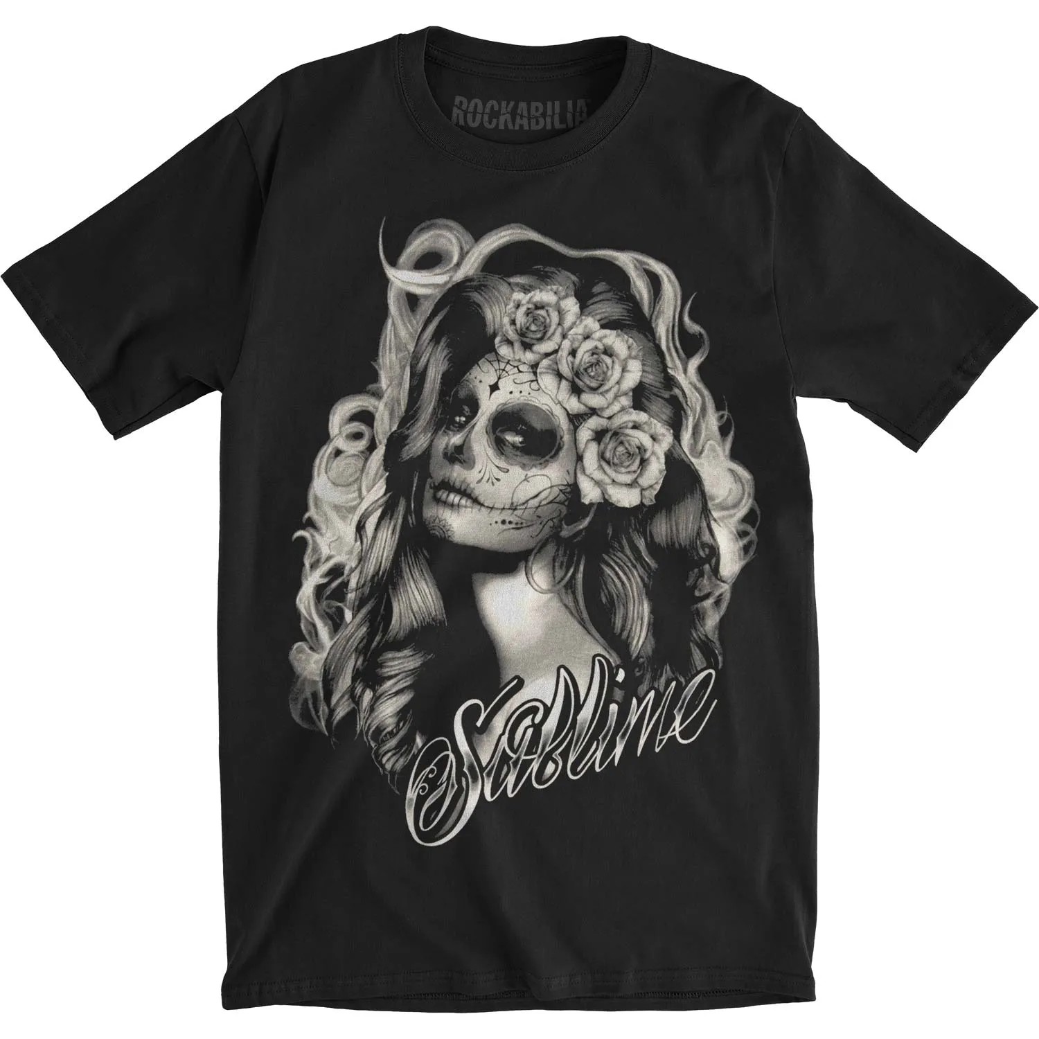Sugar Skull Princess Mens T Slim Fit T-shirt sold by Rockabilia
