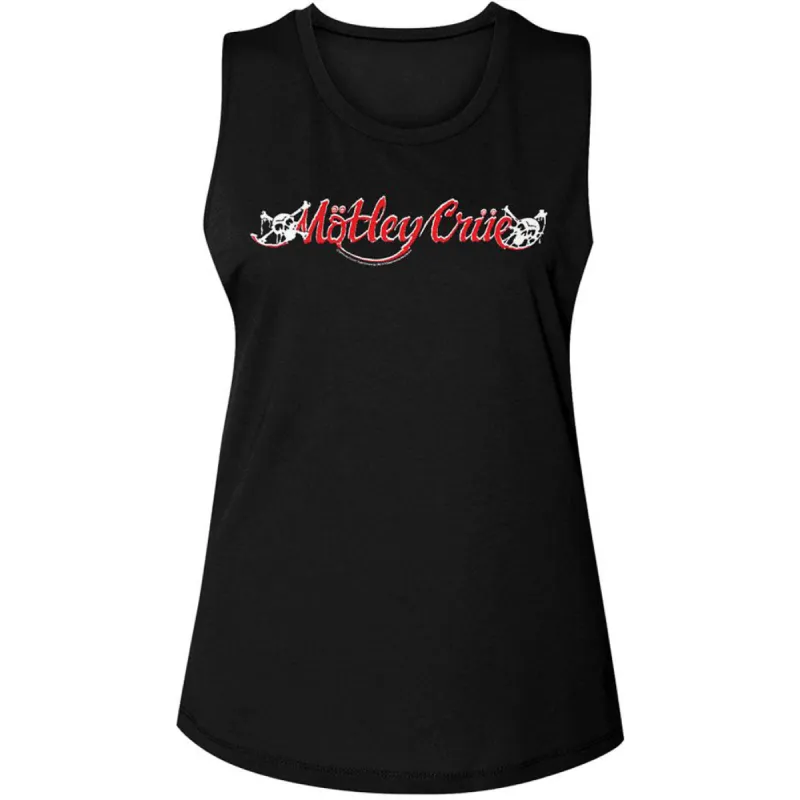 Red & White Logo Womens Tank sold by Rockabilia