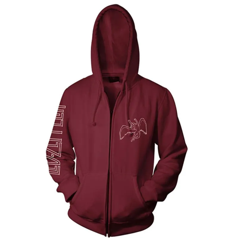 Symbols (Back Print) Zippered Hooded Sweatshirt sold by Rockabilia