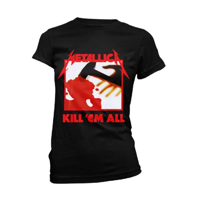Kill Em All Tracks (black) Womens T-shirt sold by Rockabilia