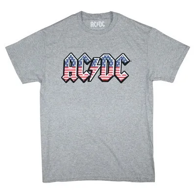 Old Glory on Heather Gray Tee T-shirt sold by Rockabilia