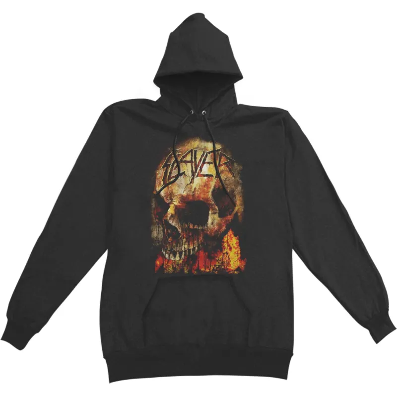 Fire Skull Hoodie Hooded Sweatshirt sold by Rockabilia