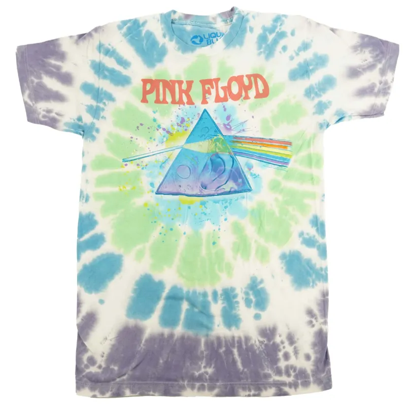 Dark Side Oil Paint Tie Dye T-shirt made by Pink Floyd