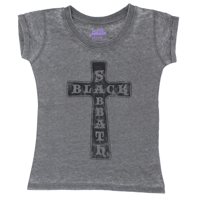 Vintage Cross (Burn Out) Ladies Fashion Tee Junior Top sold by Rockabilia