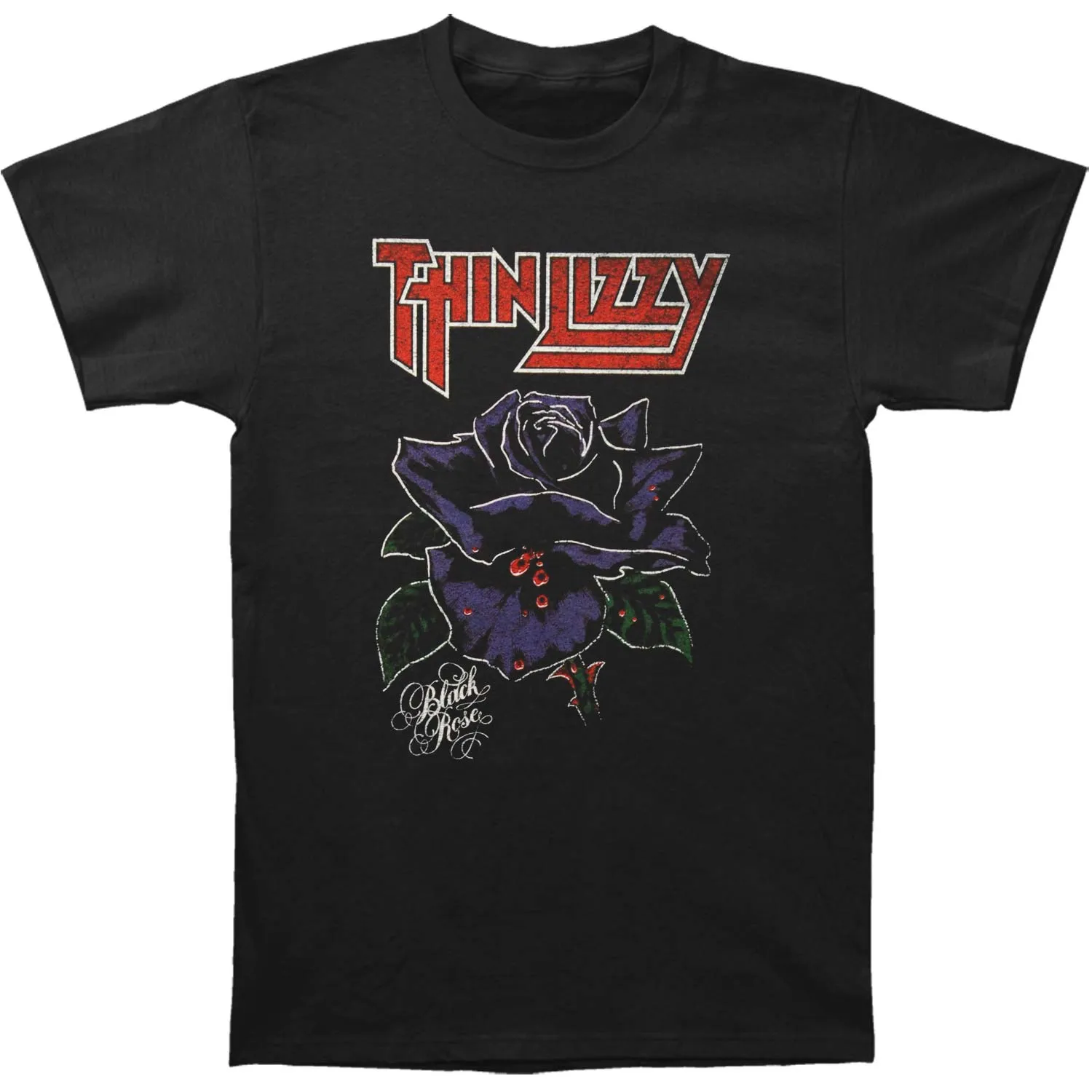 Black Rose Slim Fit T-shirt sold by Rockabilia