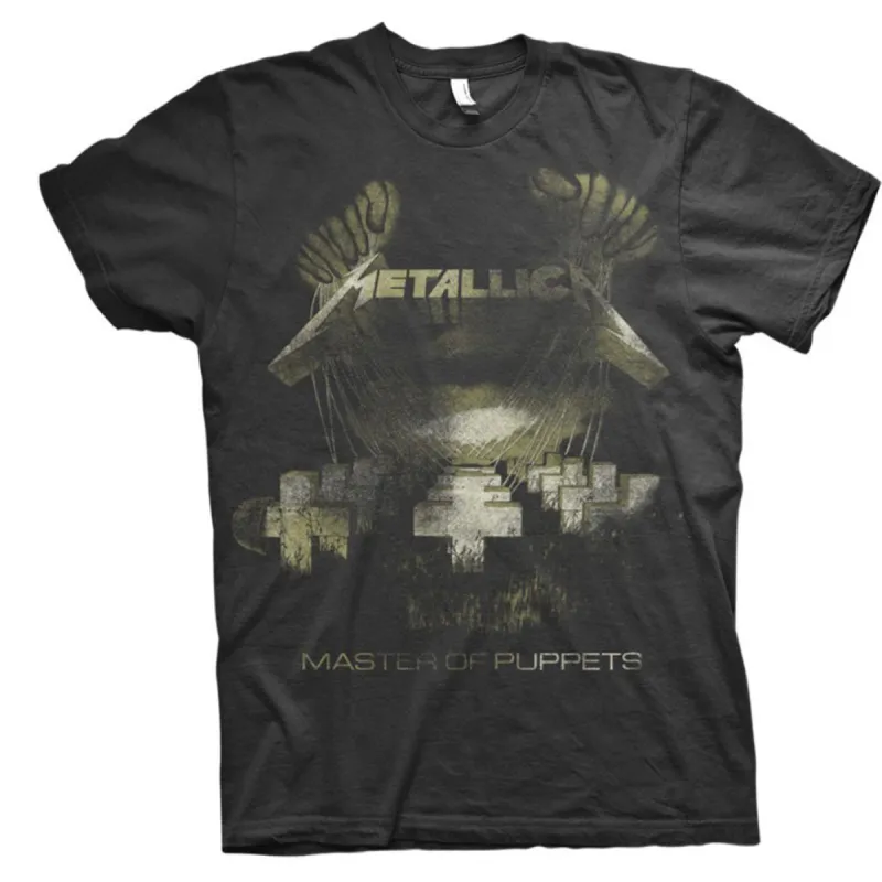 Master of Puppets Distressed Slim Fit T-shirt sold by Rockabilia