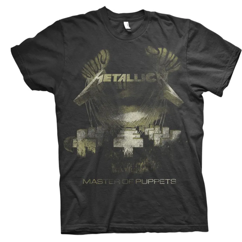 Master of Puppets Distressed Slim Fit T-shirt sold by Rockabilia
