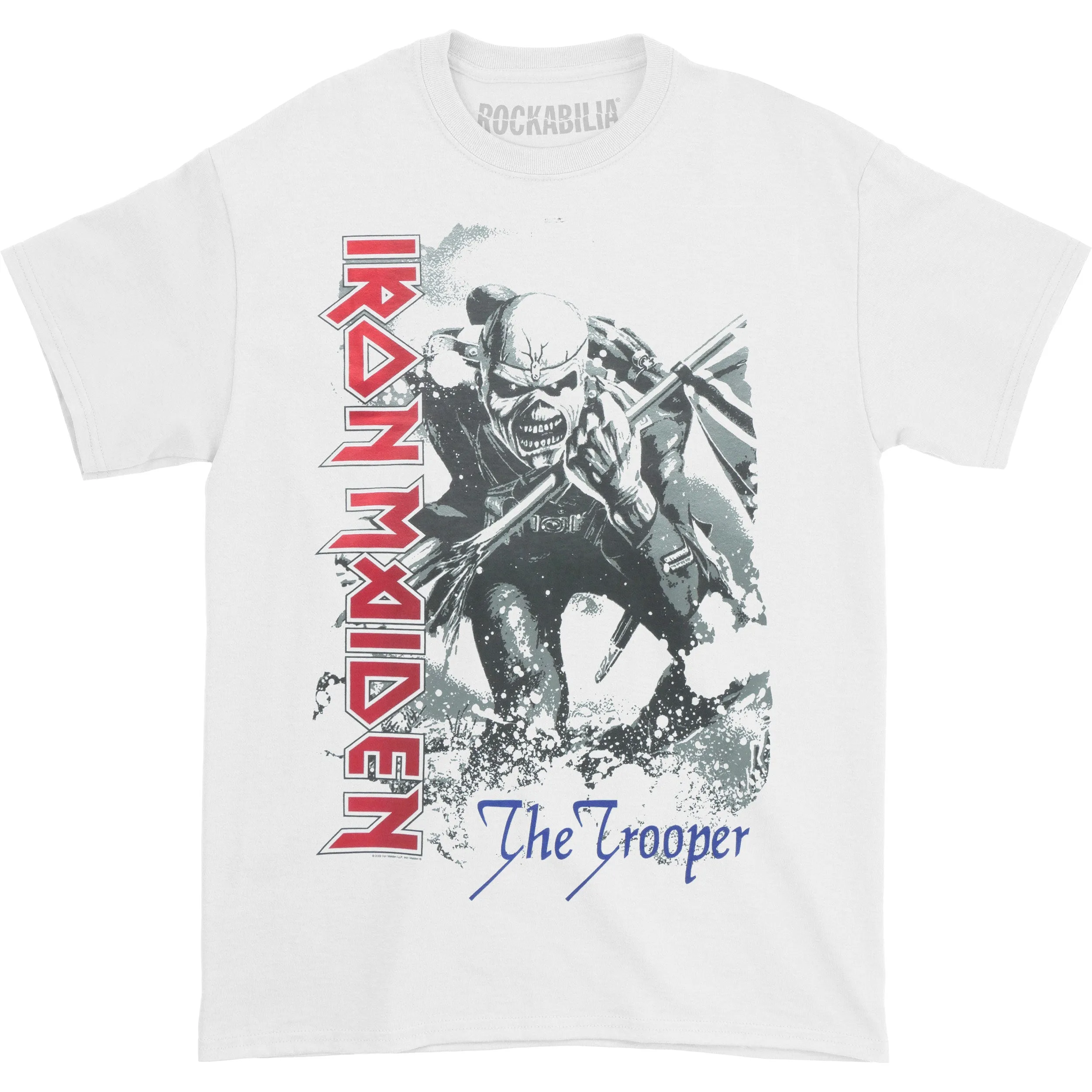 The Trooper Blood Splatter T-shirt sold by Rockabilia