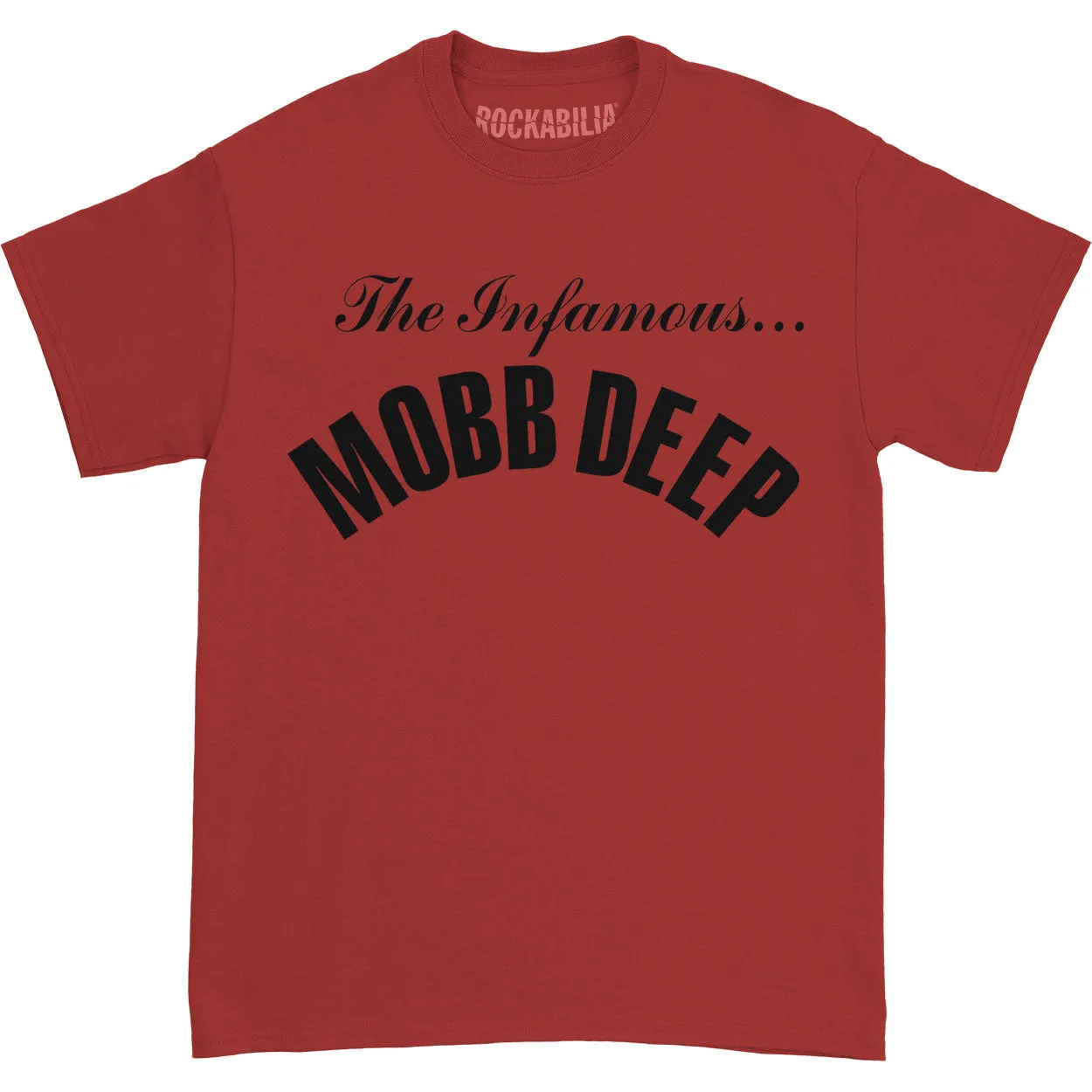 Infamous On Red T-shirt sold by Rockabilia