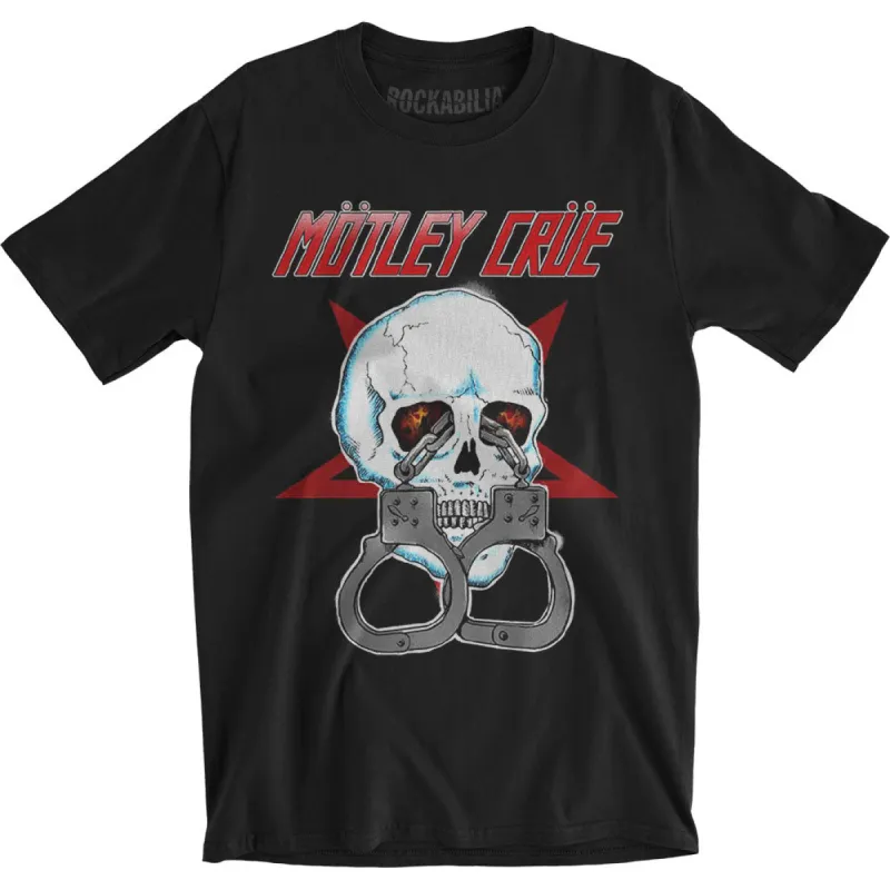 Skull Cuffs 2 Slim Fit T-shirt sold by Rockabilia