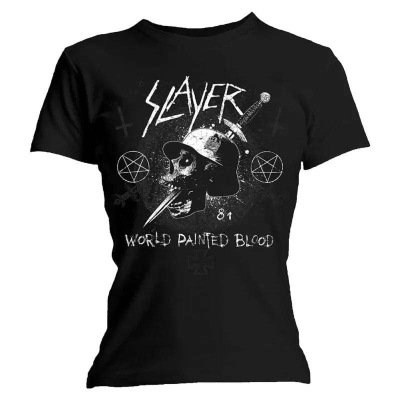 Dagger Skull Ladies T-Shirt Junior Top sold by Rockabilia