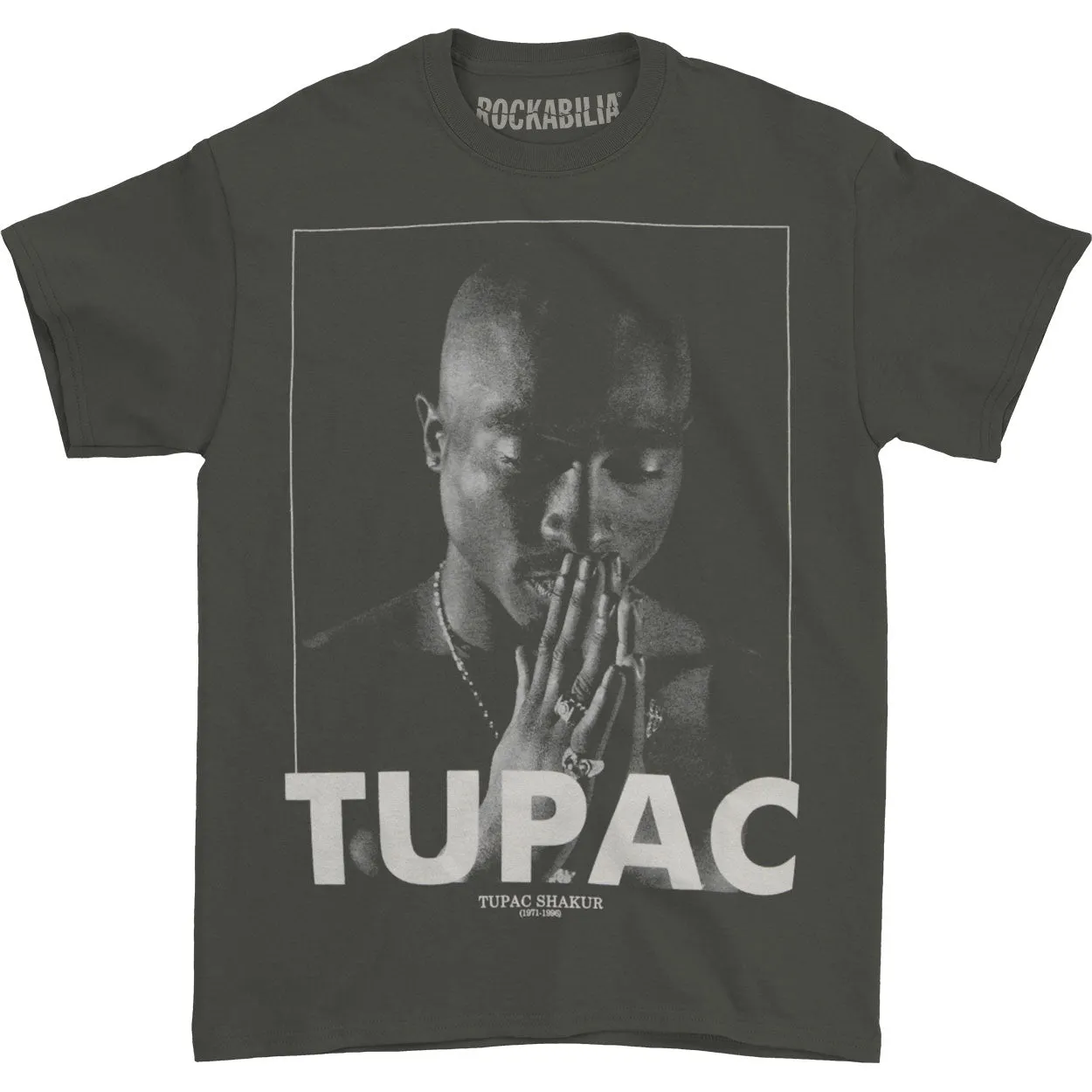 Praying Hands Tee Charcoal T-shirt sold by Rockabilia