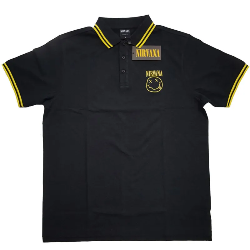 Smile Face Logo Polo Shirt sold by Rockabilia