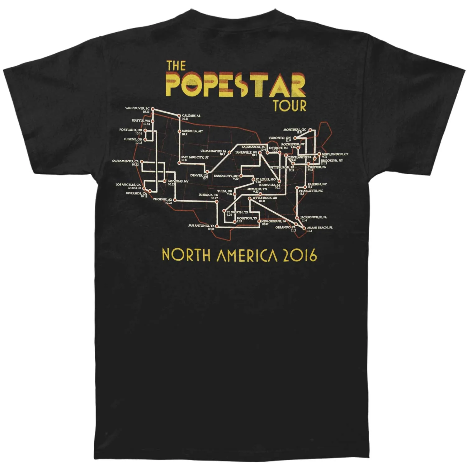 Popestar Lightbringer 2016 Tour Tee T-shirt sold by Rockabilia product image thumbnail 2